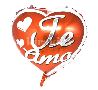 Globo Metálico Te Amo Corazones X 1 Uni
