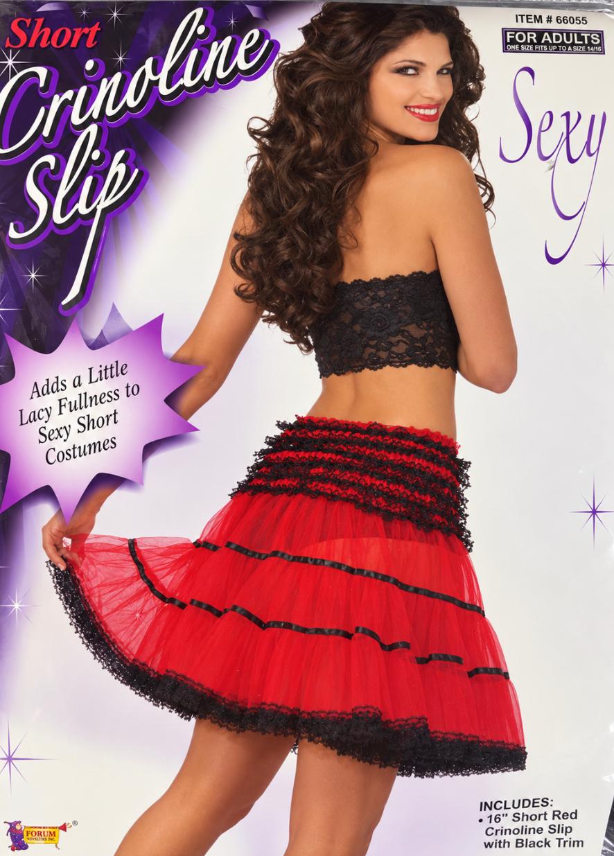 Falda Tutú Roja con Negro x 1 unidad
