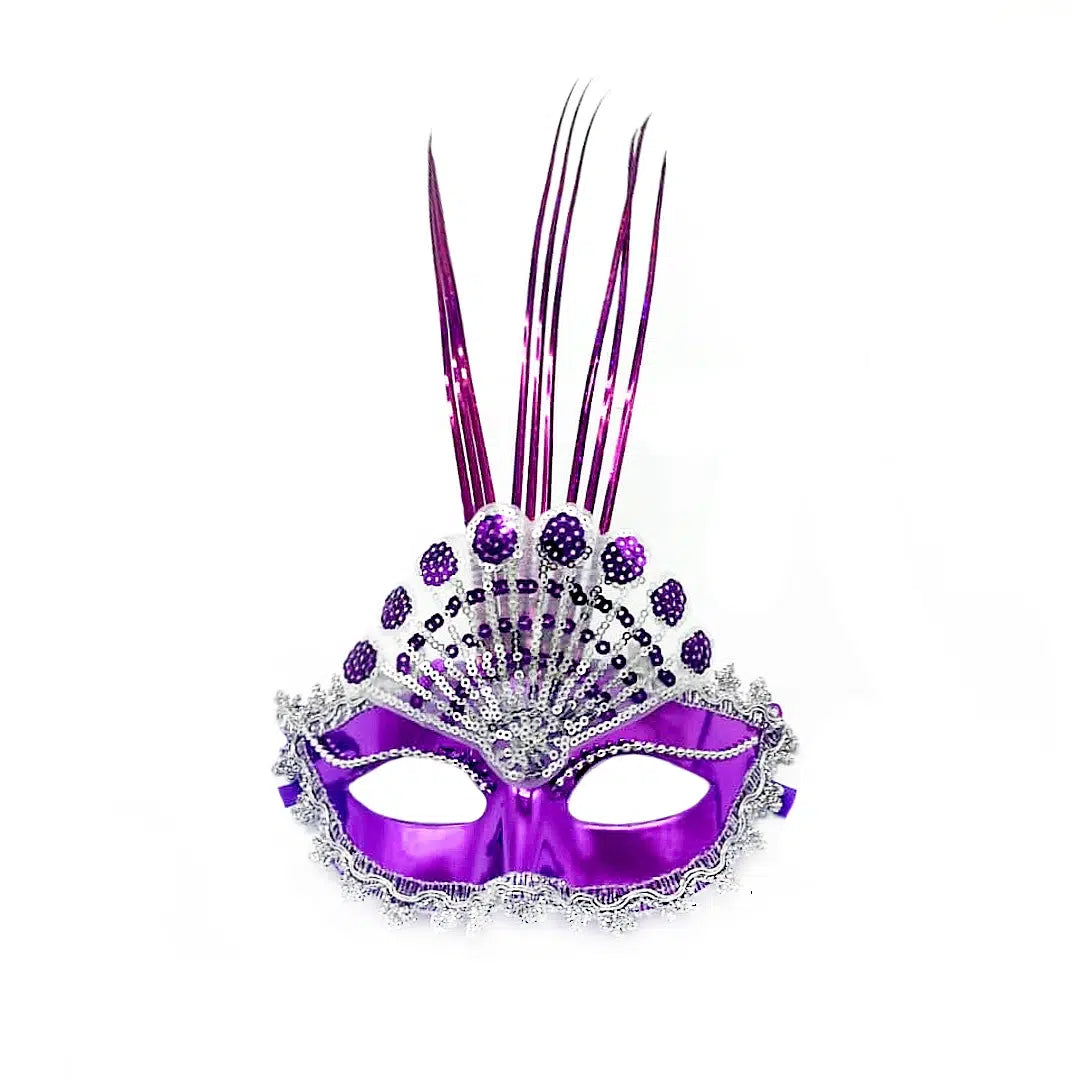 ANTIFAZ VENECIANO ABANICO MORADO
