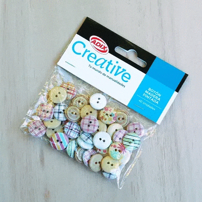 Botones Madera Pintada Creative