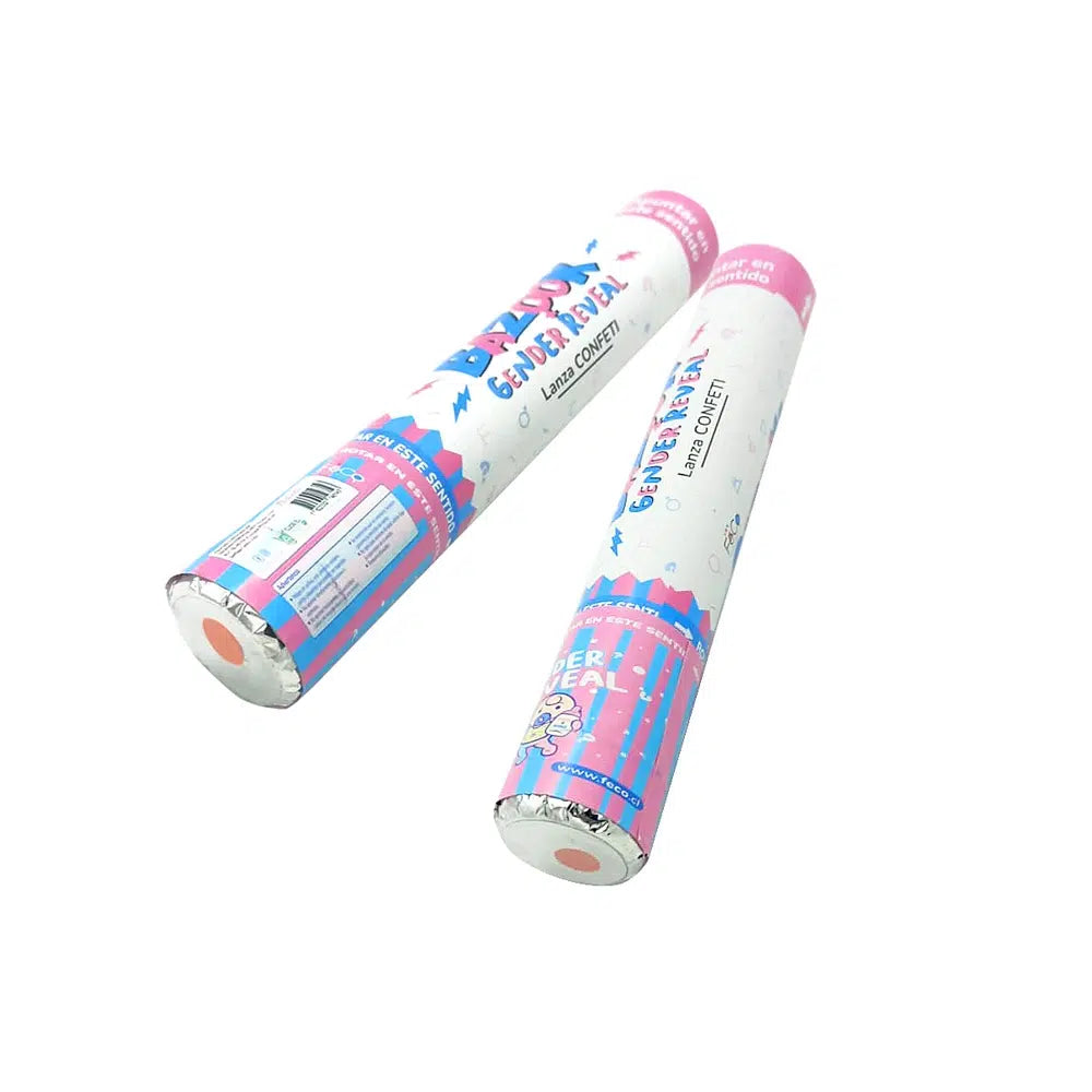 CANON LANZA CONFETTI 30 CMS GENDER REVEAL ROSADO
