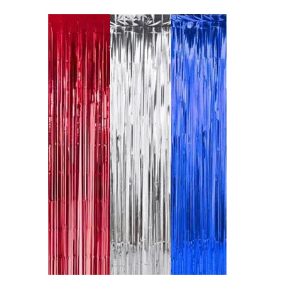 Cortina Metalizada Tricolor 200 x 100 cm
