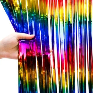 Cortina Metalizada 200x100 cm Arcoiris