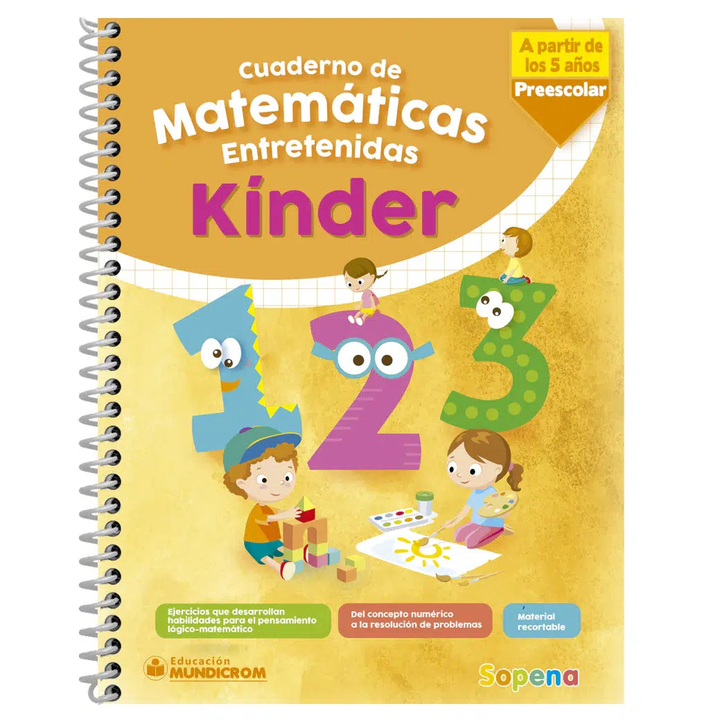 CUADERNO MATEMATICAS ENTRETENIDAS KINDER DESDE LOS 5 AÑOS