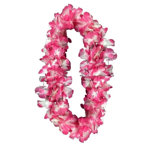 Collar Flor Fucsia Blanco x 6 Uni