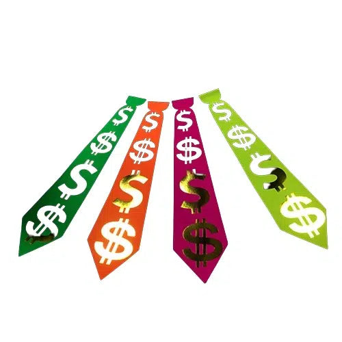 Corbata Cartón Flúor Dolar x 6 Uni