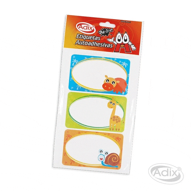 Etiquetas Autoadhesivas Animales – 12 unidades – Adix