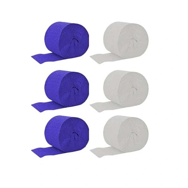 Festón Deco Blanco Azul x 6 Uni