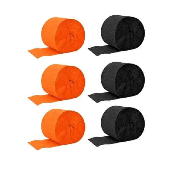 Festón Deco Negro Naranjo x 6 Uni