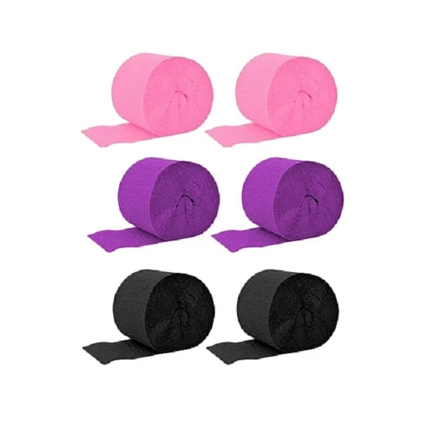 Festón Deco Rosado Negro Morado x 6 Uni