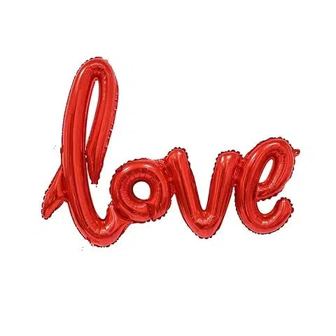 GLOBO LETRA CURSIVA LOVE ROJO X 1 UNI