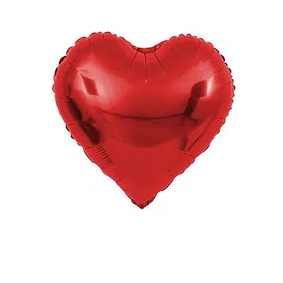 GLOBO METALICO CORAZON ROJO X1 UNI