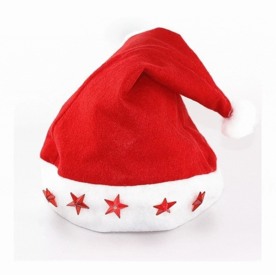 GORRO NAVIDAD CON LUZ X 1 U.
