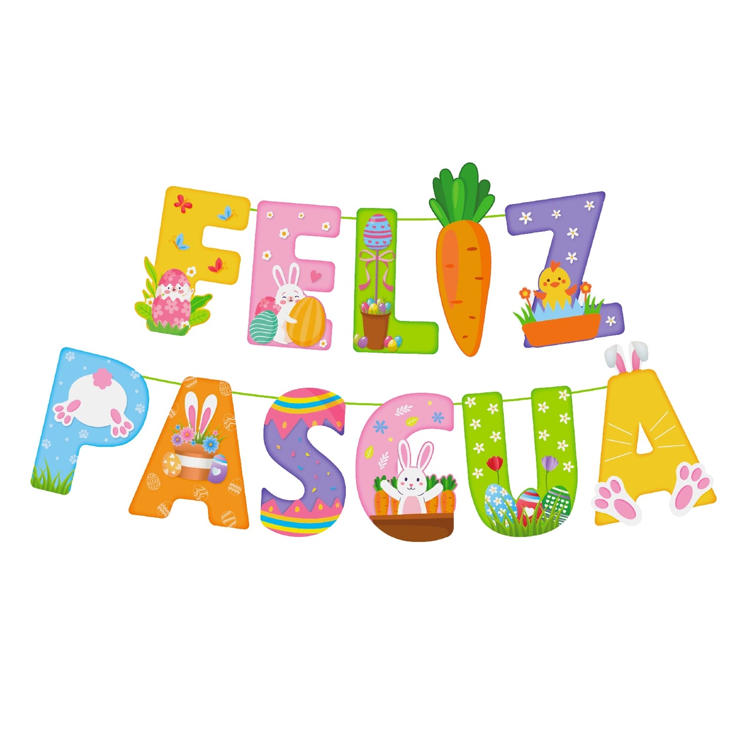 Guirnalda Feliz Pascua x 1 Uni