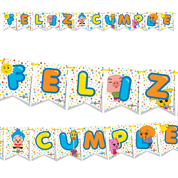 Guirnalda Feliz Cumpleaños de Plim Plim x 1 Uni.