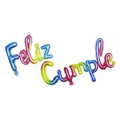 Globo Foil Letra Curv Feliz Cumple Multicolor