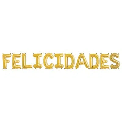 Globo Foil Letra Felicidades Dorado