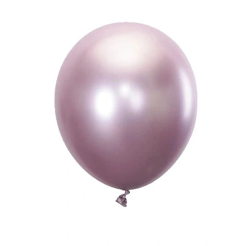 Globo Látex 9" Cromado Rosado x 25 Uni