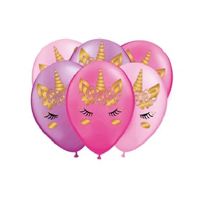 Globos Látex 12" Unicornio x 25 Uni