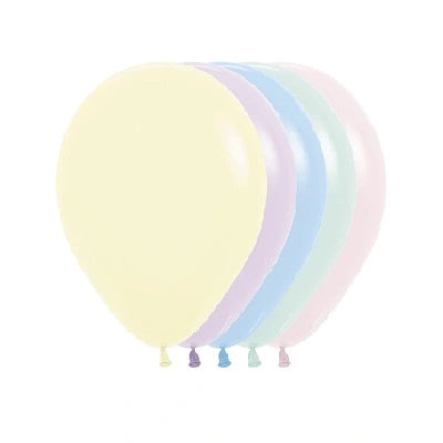 Globo Látex 9" Pastel Surtido x 25 Uni.