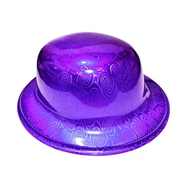 Gorro Chaplin Plástico Brillante Morado x 1 Uni