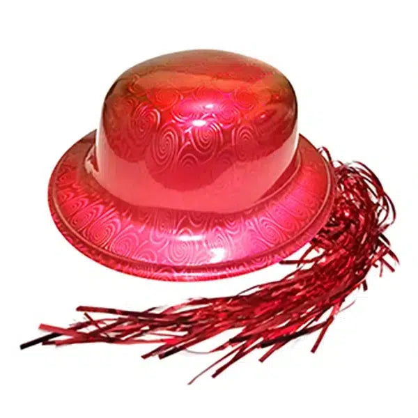 Gorro Chaplin Plástico Brillante Pelo Rojo x 1 Unidad