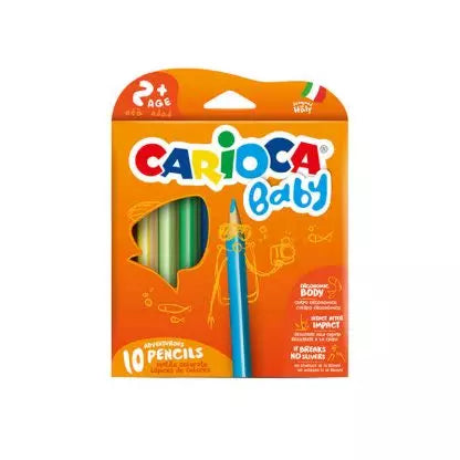 Lápices Baby Triangulares 10 Colores Carioca