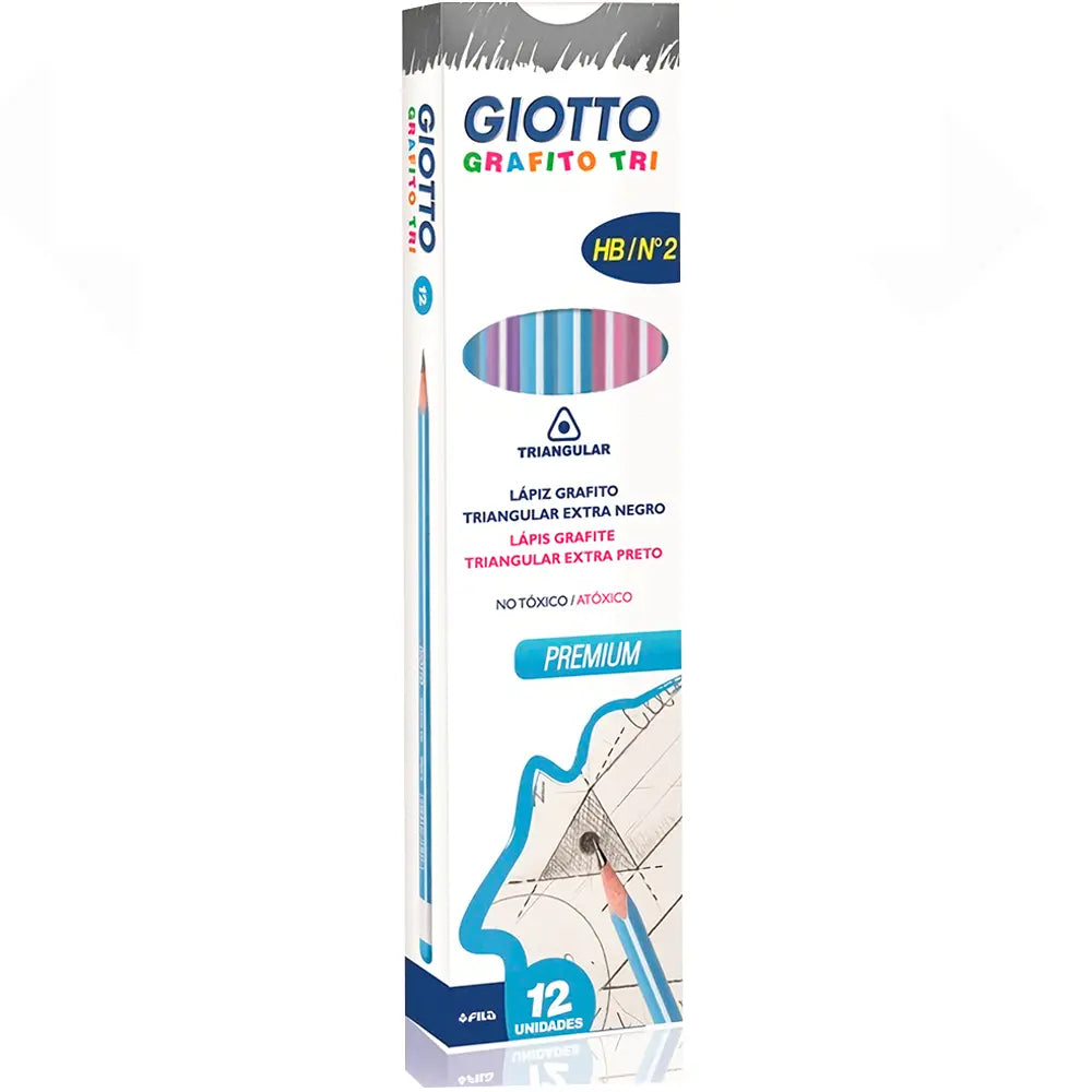 Lápices Grafito Tri (triangulares) 12 unidades – Giotto