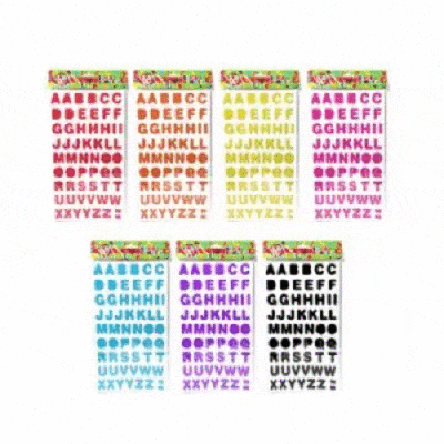 Letras Goma Eva Colores