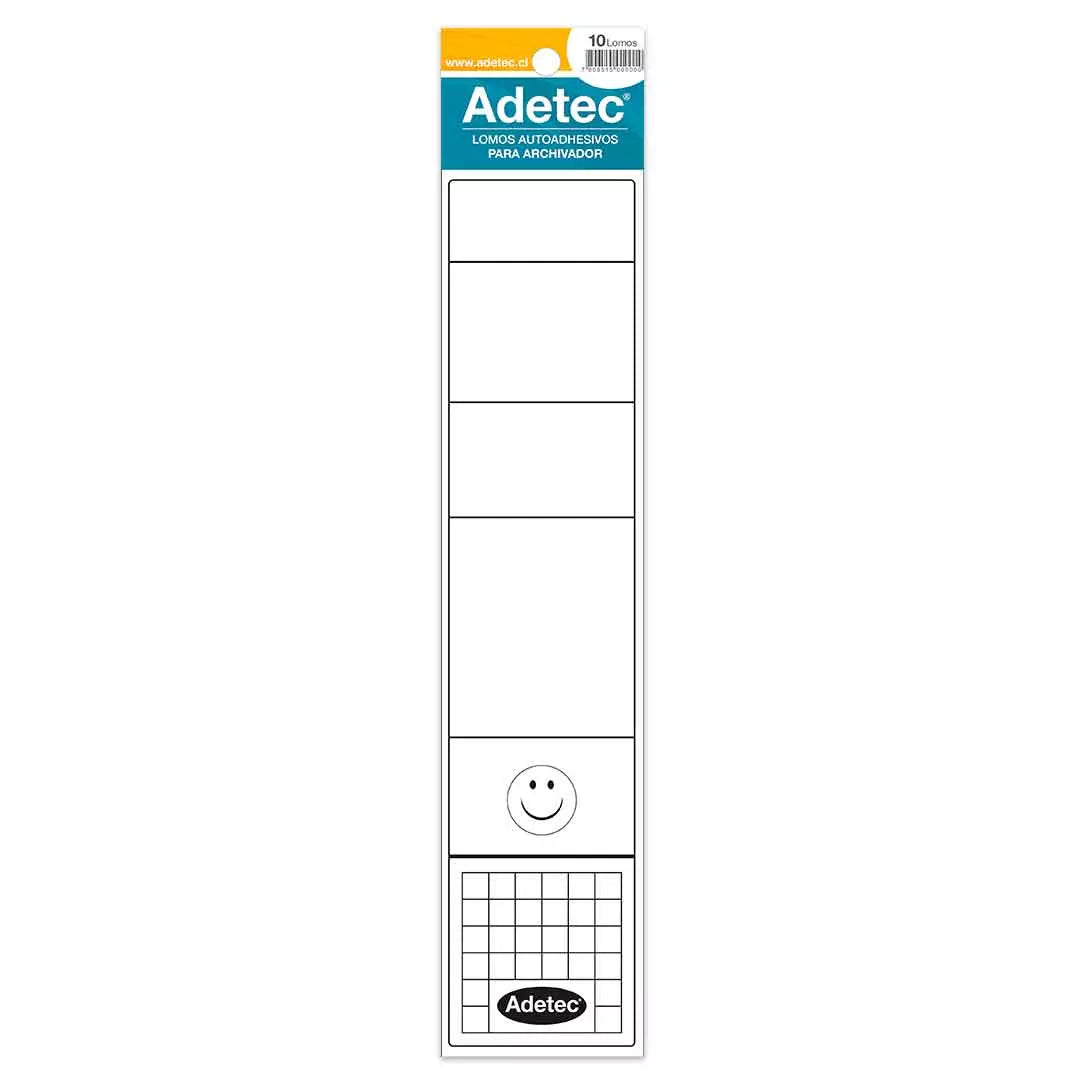 Lomos Autoadhesivos Blanco Adetec