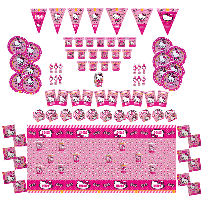 Set Decorativo Hello Kitty 18 Personas