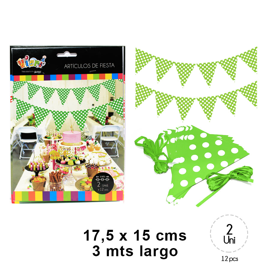 SKU 24576 Set Banner Polka Pistacho $1.490