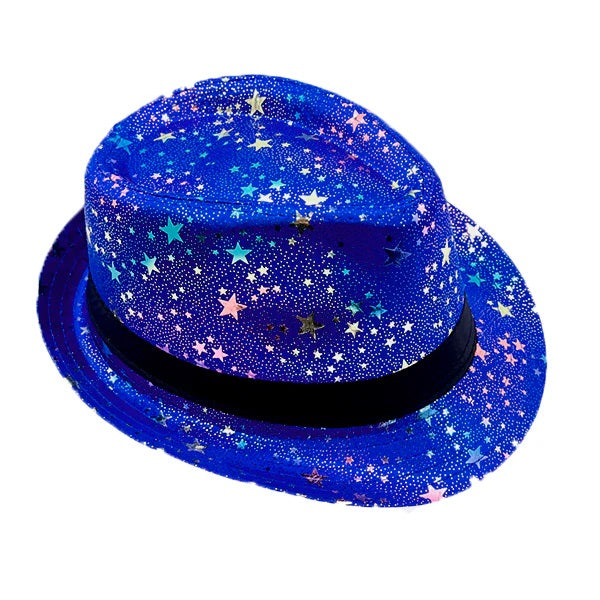 Sombrero Guapo Azul Con Estampado De Estrellas