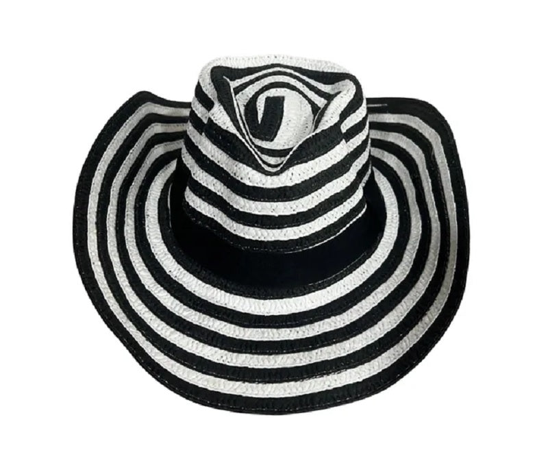 Sombrero Colombiano Blanco y Negro Chico