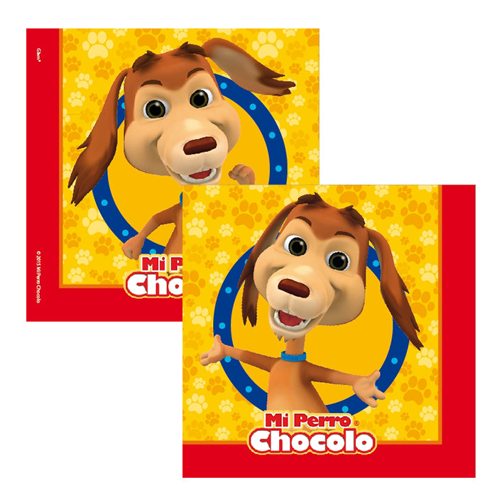 Servilletas Perro Chocolo x 6 u.