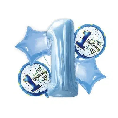 Set Globos Foil N° 1 Celeste