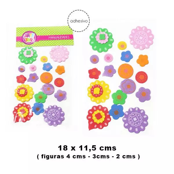 Set figuras Flower Spring Goma Eva Arte Top