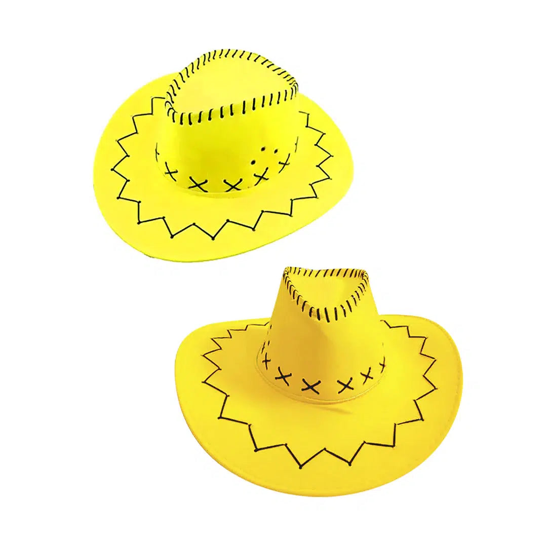 Sombrero Vaquero Amarillo Flúor