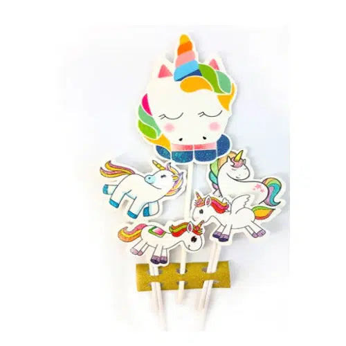 TOPPERS DECORATIVO UNICORNIO X 5 UNI