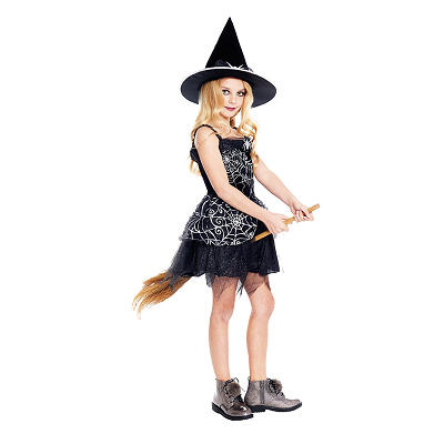 TRAJE BRUJA SPIDERWEB 7-9 AÑOS HALLOWEEN