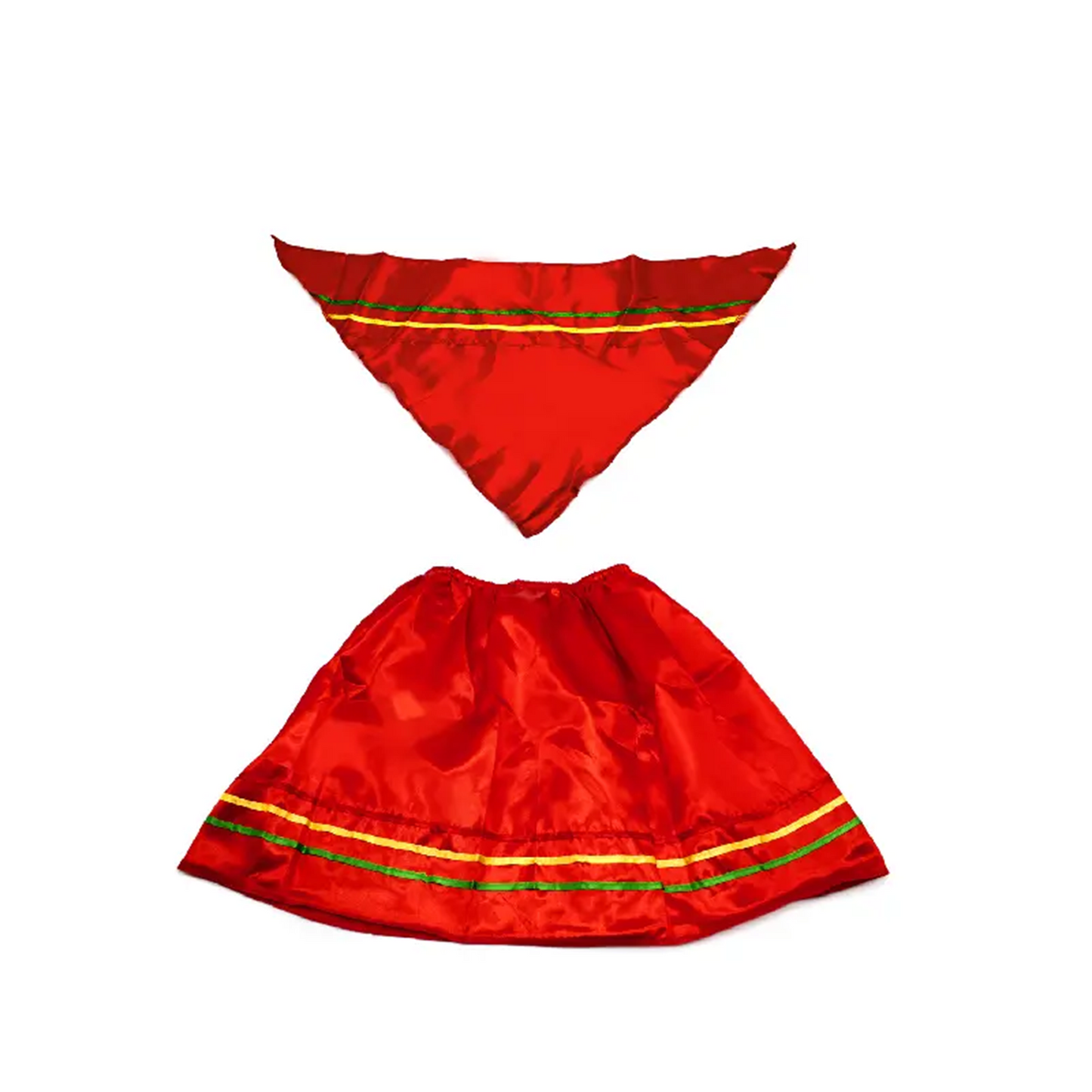 Traje Nortino Niña Rojo Talla 5-6 Años