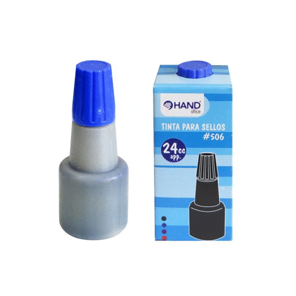Tinta Para Tampón 24 Ml Azul Hand