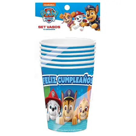 VASOS PAW PATROL X 6 UNI