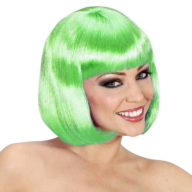 Peluca Corta Verde X 1 Uni