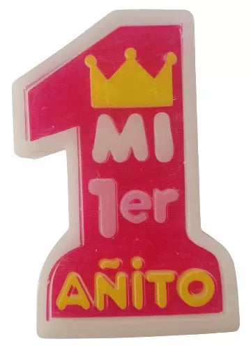 Vela mi primer añito rosada