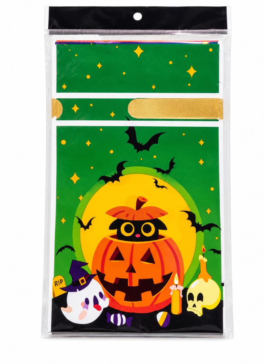 Bolsa para Dulces con Cinta Halloween x 6u.