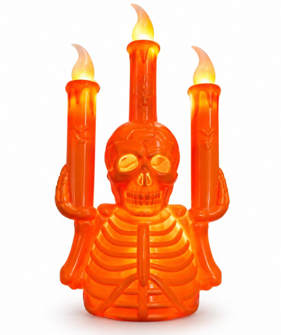 Lámpara 3 Velas Calavera Halloween x 1 u.