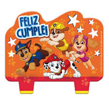 Vela De Cumpleaños Paw Patrol