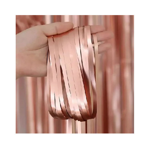 Cortina Metalizada Rose Gold x 1 Uni.