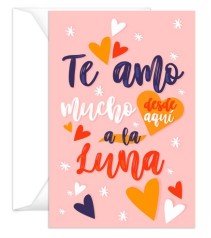 Tarjeta Amor "Hasta La Luna"